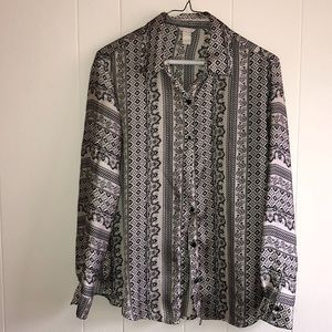 Funky button-down blouse